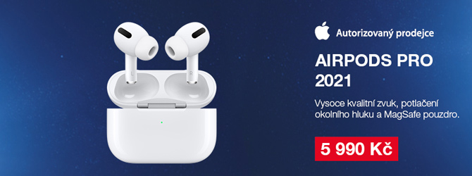 Apple AirPods Pro 2021 bílá sluchátka s MagSafe bezdrátovým nabíjecím pouzdrem