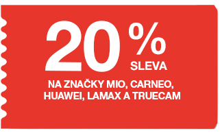 20 % sleva na značky Mio, Carneo, Huawei, Lamax a Truecam