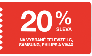20 % sleva na vybrané televize LG, Samsung, Philips a Vivax