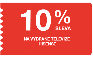 10 % sleva na vybrané televize Hisense