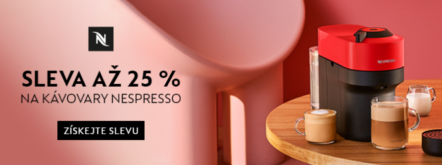 Sleva až 25 % na kávovary Nespresso