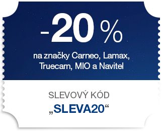 20 % sleva na značky Carneo, Lamax, Truecam, MIO a Navitel