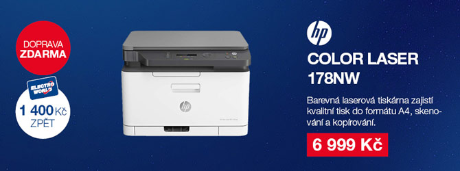 HP Color Laser 178nw tiskárna A4 barevný tisk Wi-Fi (4ZB96A)