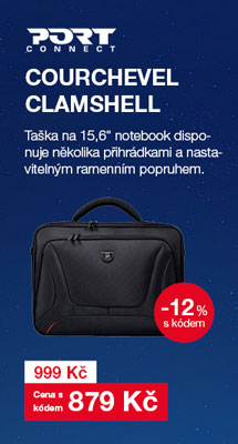 Port Courchevel Clamshell černá taška pro 15,6