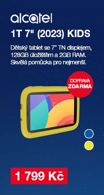 Alcatel 1T 7 (2023) Kids černý tablet + žluté pouzdro