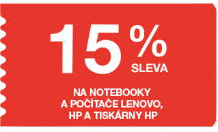 15 % sleva ntb a PC Lenovo, HP a tiskárny HP